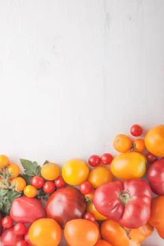 Variation of fresh ripe tomatoes Stock Photos