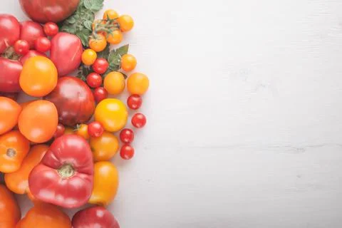 Variation of fresh ripe tomatoes Stock Photos