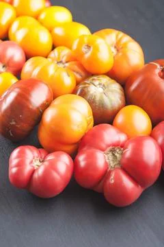 Variation of fresh ripe tomatoes Stock Photos