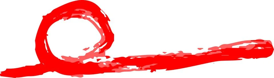 Variation of handwritten horizontal Red lines Stock Illustration