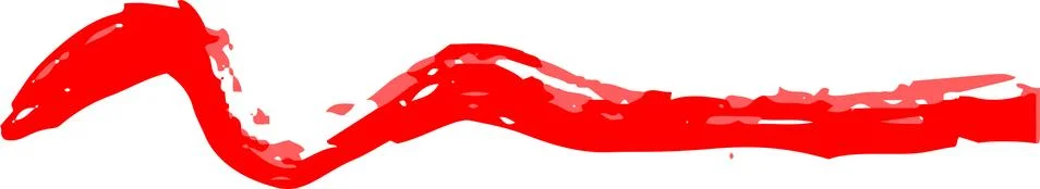 Variation of handwritten horizontal Red lines Stock Illustration