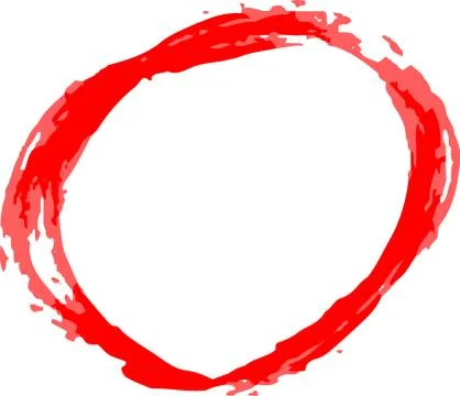Variation of handwritten Red brush circle Stock Illustration
