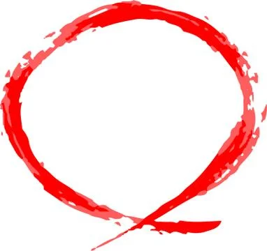 Variation of handwritten Red brush circle Stock Illustration