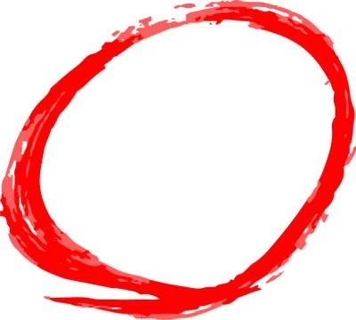 Variation of handwritten Red brush circle Stock Illustration