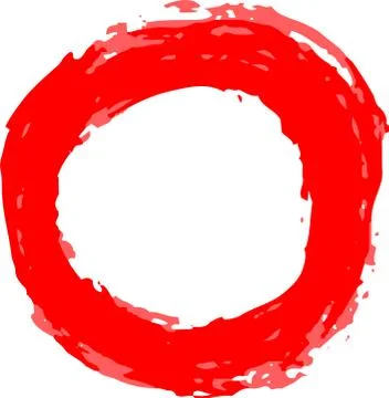 Variation of handwritten Red brush circle Stock Illustration