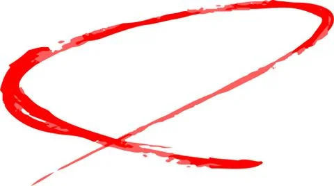 Variation of handwritten Red brush circle Stock Illustration
