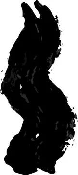 Variation of handwritten vertical brush line Stock Illustration