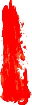 Variation of handwritten vertical Red brush line Stock Illustration