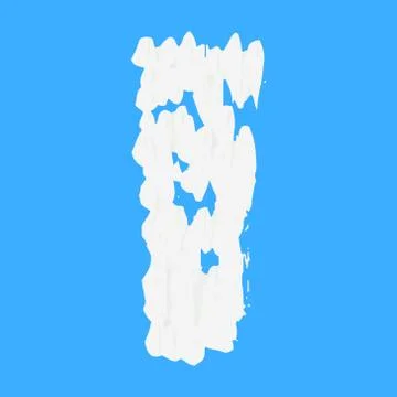 Variation of handwritten vertical White brush line Stock Illustration