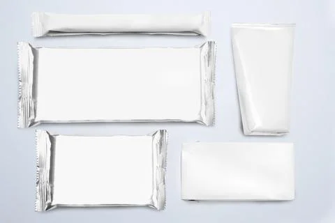 Variation of packaging product of snack Stock Photos