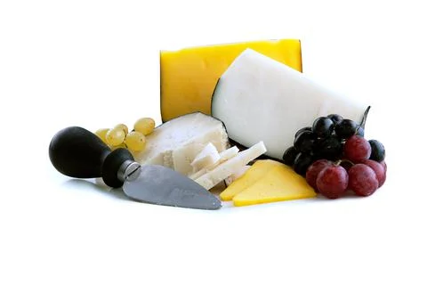 Variation of selective cheese Stock Photos