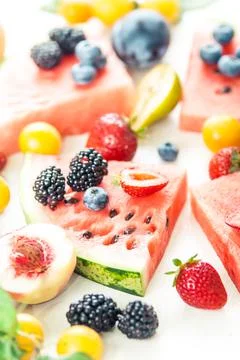 Variation of summer berry Stock Photos