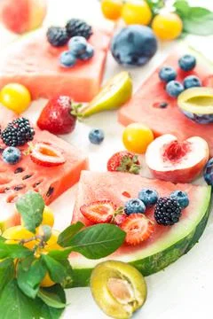 Variation of summer berry Stock Photos