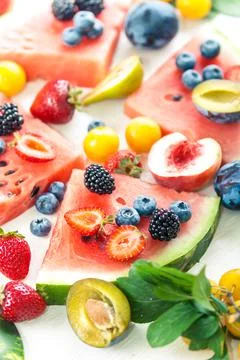 Variation of summer berry Foto stock