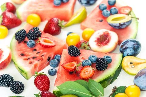 Variation of summer berry Stock Photos