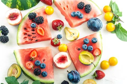 Variation of summer berry Stock Photos