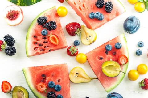 Variation of summer berry Stock Photos