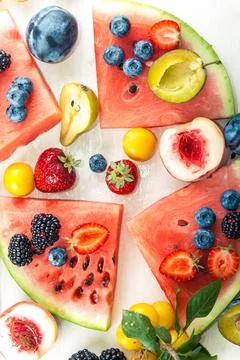 Variation of summer berry Stock Photos