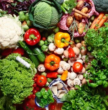 Variation of vegetables Stock Photos