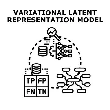 Variational latent representation model developing artificial intelligence イラスト素材