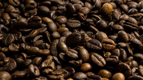 Variations of coffee beans, close up, motion controlled slide HD 스톡 동영상 71178315