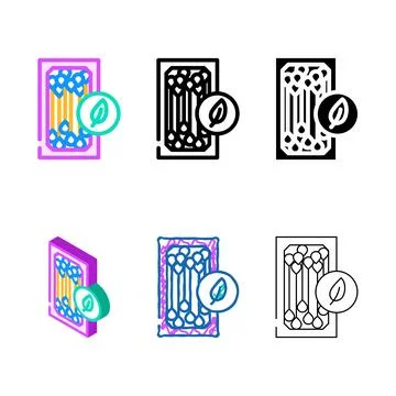 Variations ear sticks zero waste color icon vector Stock Illustration