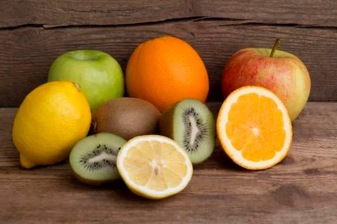 Variations of fruits Stock Photos