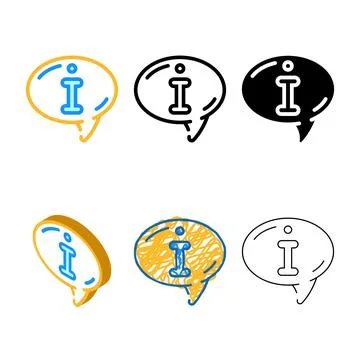 Variations information speech color icon vector Illustrazione stock