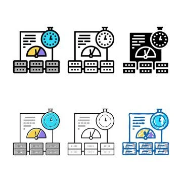 Variations performance system color icon vector 库存插图