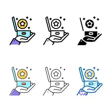 Variations present bonus color icon vector Illustrazione stock