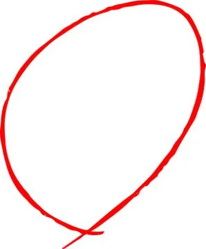 Variations of Red thin circles for handwritten scoring Stock Illustration