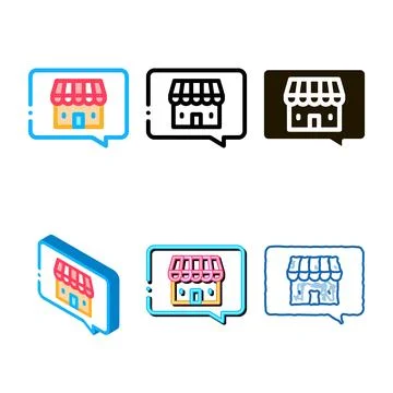 Variations shop in quote frame icon vector outline Stock Illustration