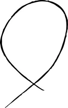 Variations of thin circles for handwritten scoring Stock Illustration