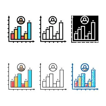 Variations track your progress business color icon vector Stock Illustration