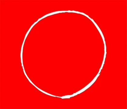 Variations of White thin circles for handwritten scoring Illustrazione stock