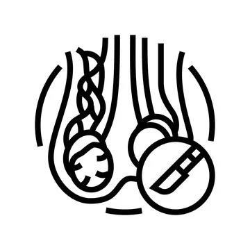 Varicocelectomy surgery line icon vector illustration Ilustração Stock