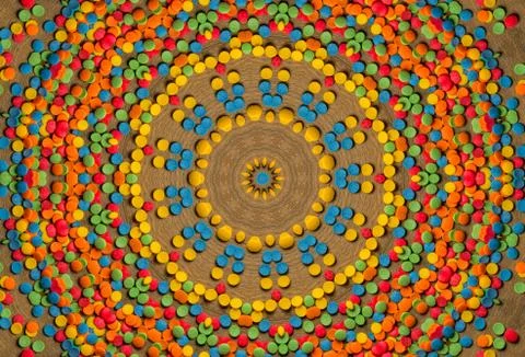Varicolored kaleidoscope background Stock Illustration