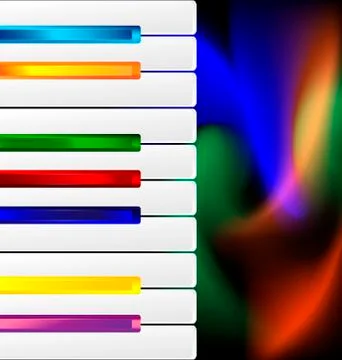 Varicolored keys Stock Illustration