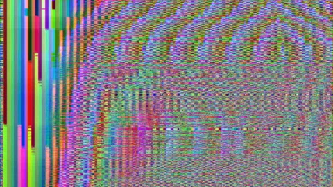 Varicolored neon sci-fi elegant communication breakdown background. Stock Footage 184651926