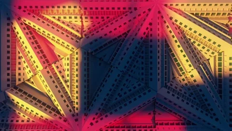 The varicoloured geometric patterns are moving Stock Footage 309853956