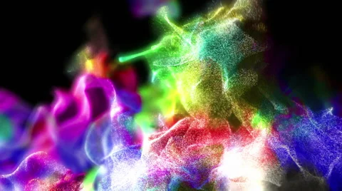 Varicoloured particles, 3D animation, looping 動画素材 65027650