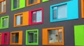 Varicoloured windows HD Footage