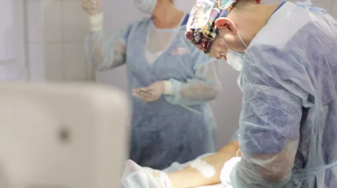Varicose, sclerotherapy procedure. An innovative method of surgery Stock Footage 67973020
