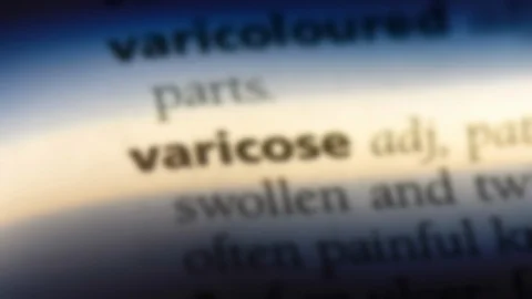 Varicose word in a dictionary. Stock Footage 99563472