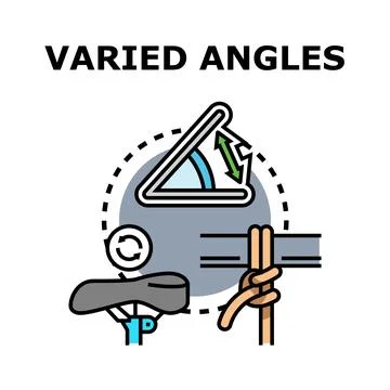 Varied angles concept for adjustable settings Stock Illustration