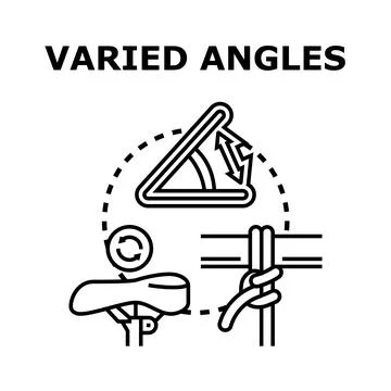 Varied angles concept for adjustable settings Stock Illustration