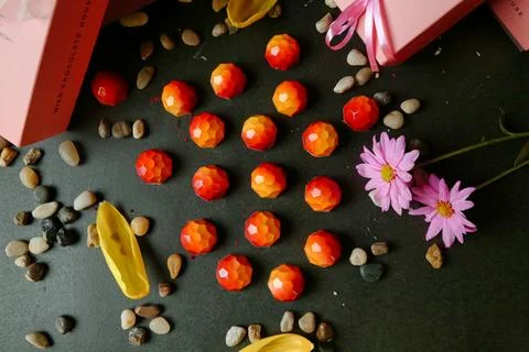 Varied Array of Food on a Table Fotos de archivo