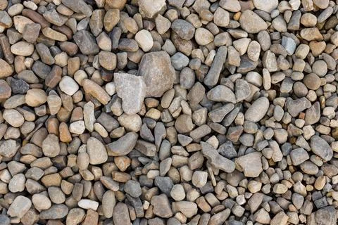 Varied Pebble Surface Texture. Place for your text Stock Photos