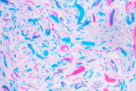 Variegated colored background, paint particles on white. Dye stains on the Stock Photos