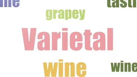 Varietal Tag Cloud Animated Isolated On White 動画素材 103092784